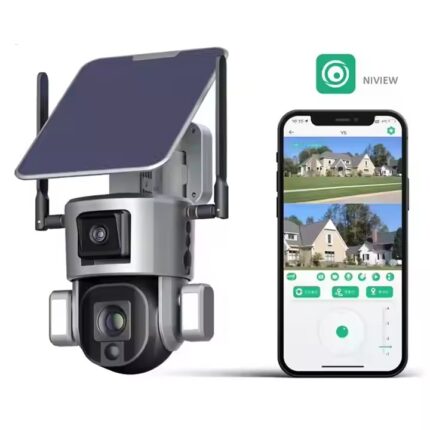 Caméra PTZ solaire Y5 8MP 4K à double objectif avec zoom optique 10X 4G