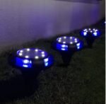 Pack 4 Torche solaires 8 LED Bleu/Blanc – Image 2