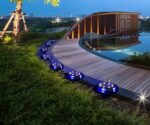 Pack 4 Torche solaires 8 LED Bleu/Blanc – Image 4