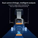 Caméra PTZ solaire Y5 8MP 4K à double objectif avec zoom optique 10X 4G – Image 3