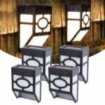 Paque 4 Appliques solaires jaune