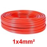 Câble solaire rouge  1x4 mm²