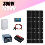 Kit Solaire Autonome 720Wh Stockés / 0,3 KW / 220V